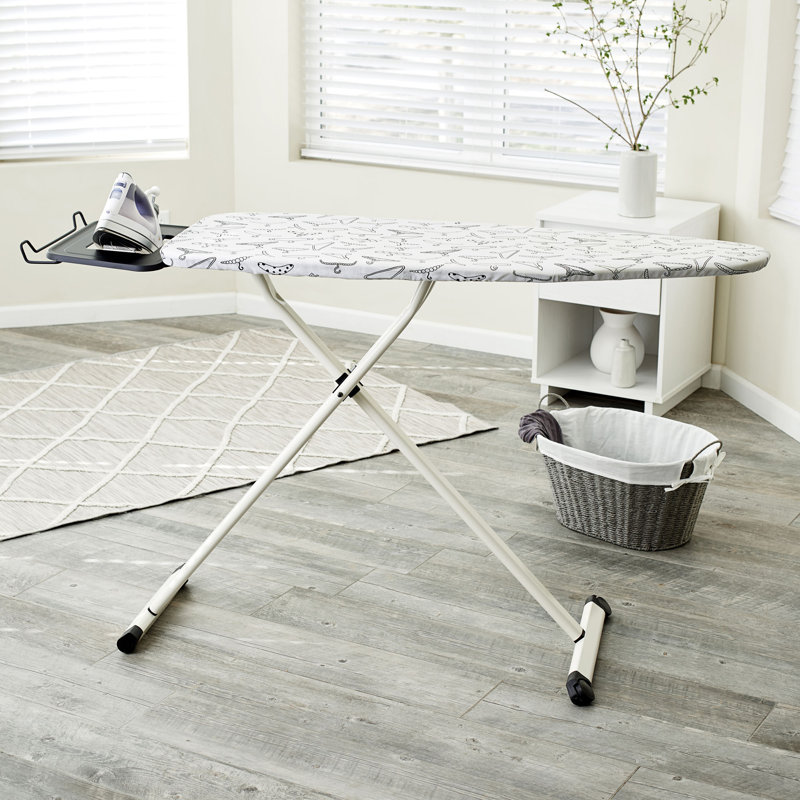 Household Essentials Wide Top Freestanding Ironing Board with Iron Rest